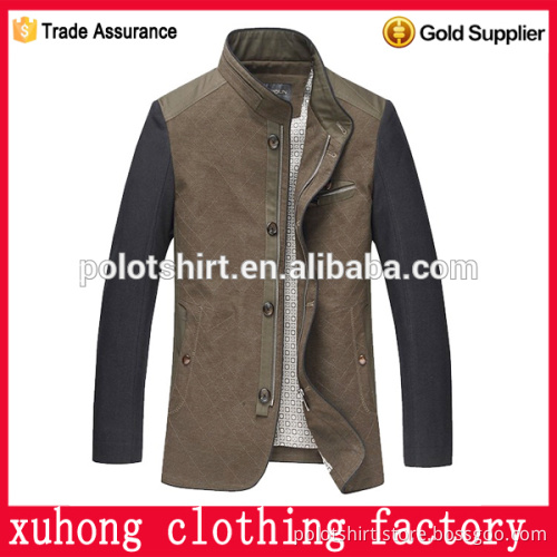 contrast sleeve fashion mens fleece design jacket